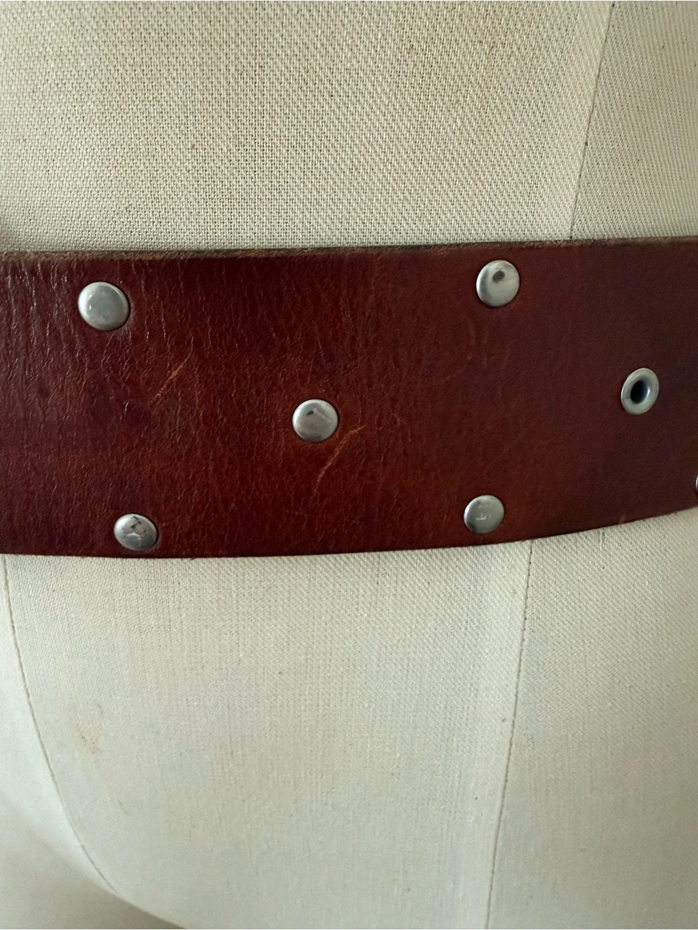 Vintage Y2K GAP Made in England   Leather Studded/Riveted  Belt
